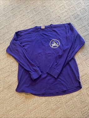 Pressbox Purple Long Sleeve Tee with ECU Logo